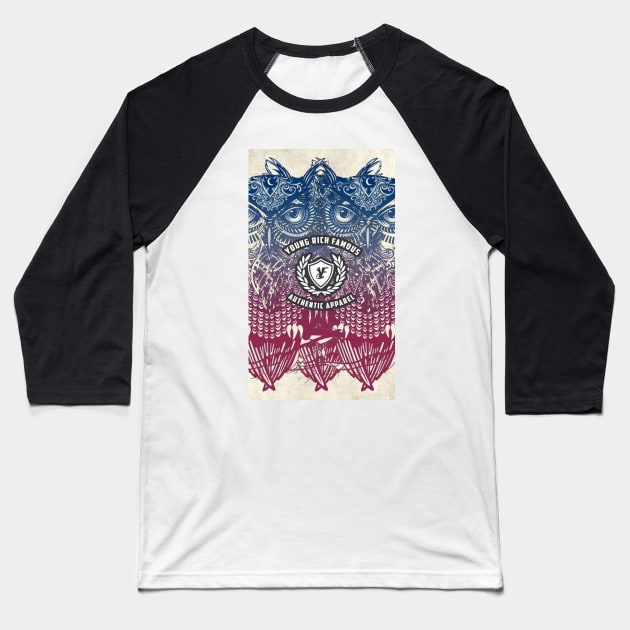 Owl Seeing Eye Baseball T-Shirt by YoungRichFamousAuthenticApparel